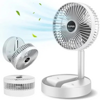 Rechargeable Portable Telescopic Folding Table Fan β 3-Speed Adjustable Desk Fan